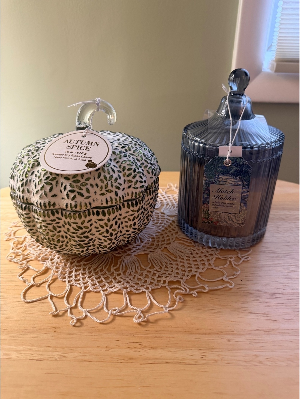 Autumn Spice Scented Soy Blend Pumpkin Candle 18 oz Hand Poured